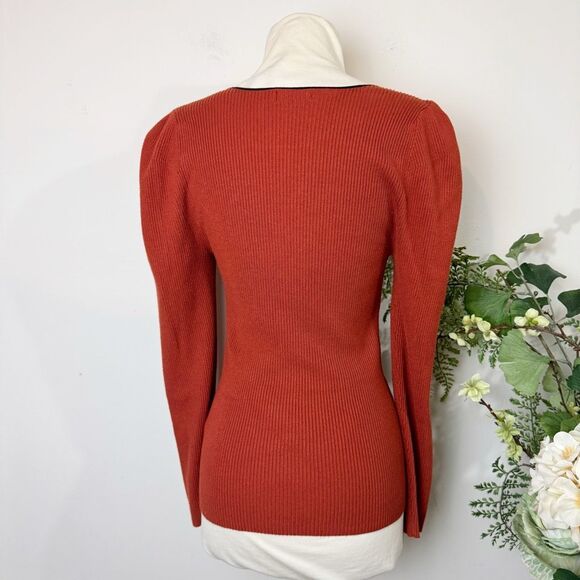 MAEVE square neck sweater | ribbed knit | medium - Picture 6 of 9